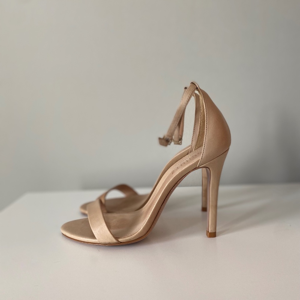 Schutz Nude Open Toe Sandals